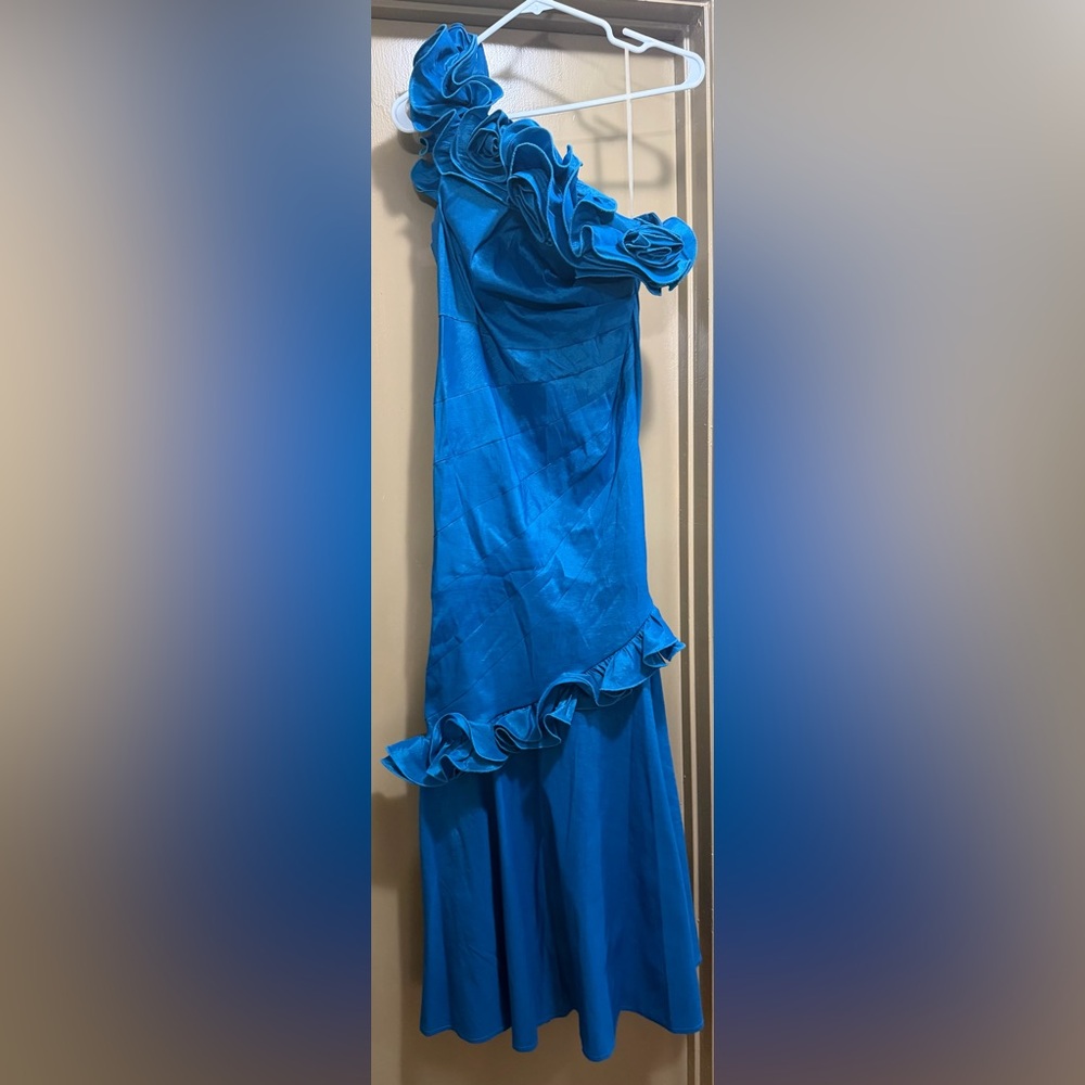 Blue One Shoulder Dress